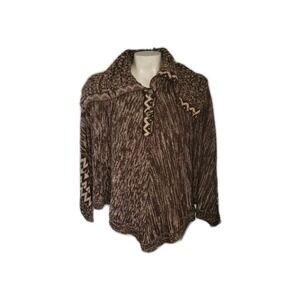 Boho Tribal Indie Bohemian Poncho Cape Womens Pullover Fashion Brown Hippie Fall